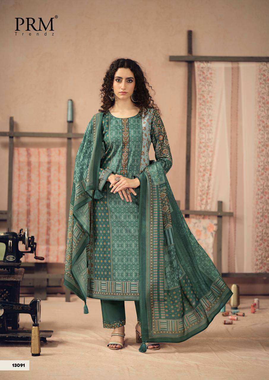Rozana By PRM TRENDZ 13087 To 13092 Series Stylish Beautiful Colourful PURE CAMRIC COTTON Dresses At Wholesale Price